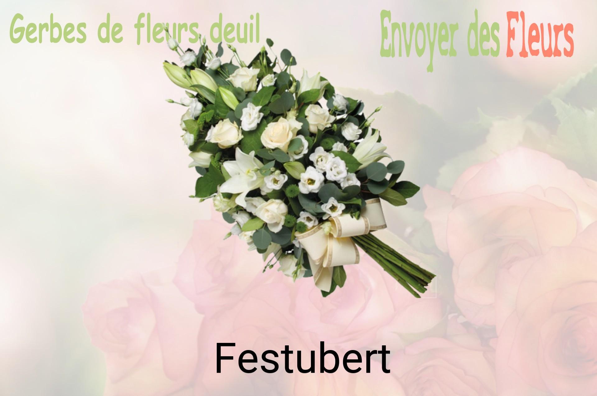 Gerbe de fleurs de deuil livrée à Festubert